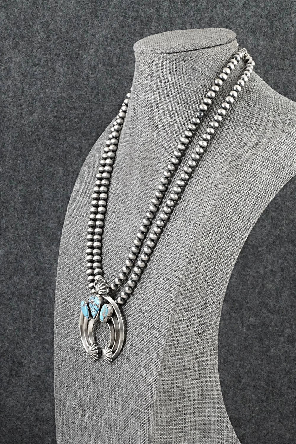 Turquoise & Sterling Silver Necklace - Davey Morgan