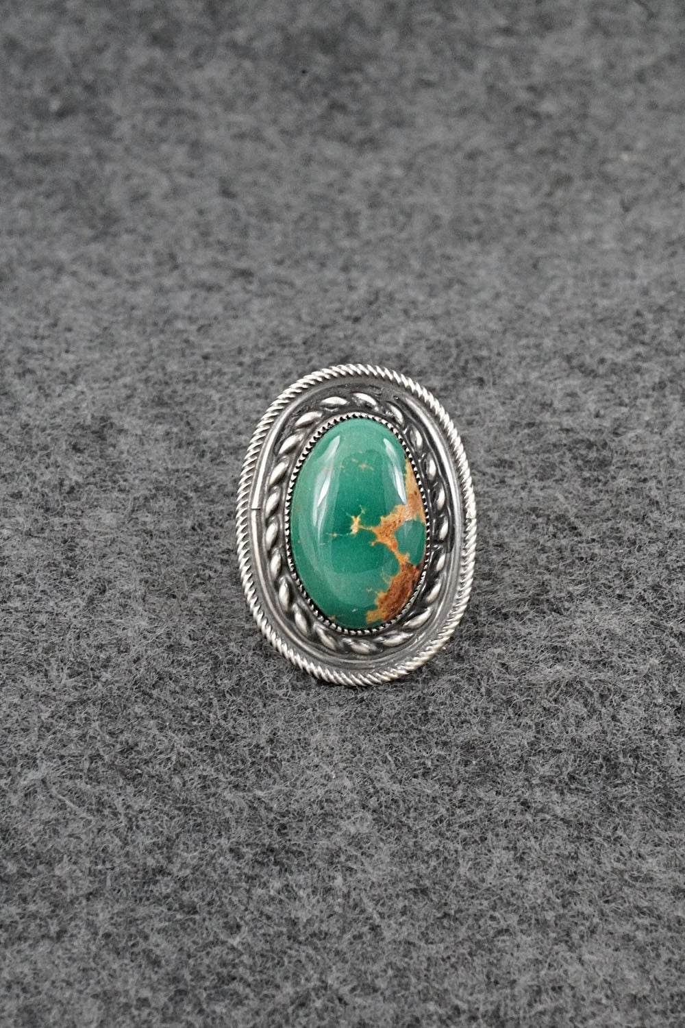 Turquoise & Sterling Silver Ring - Calvin Martinez - Size 7