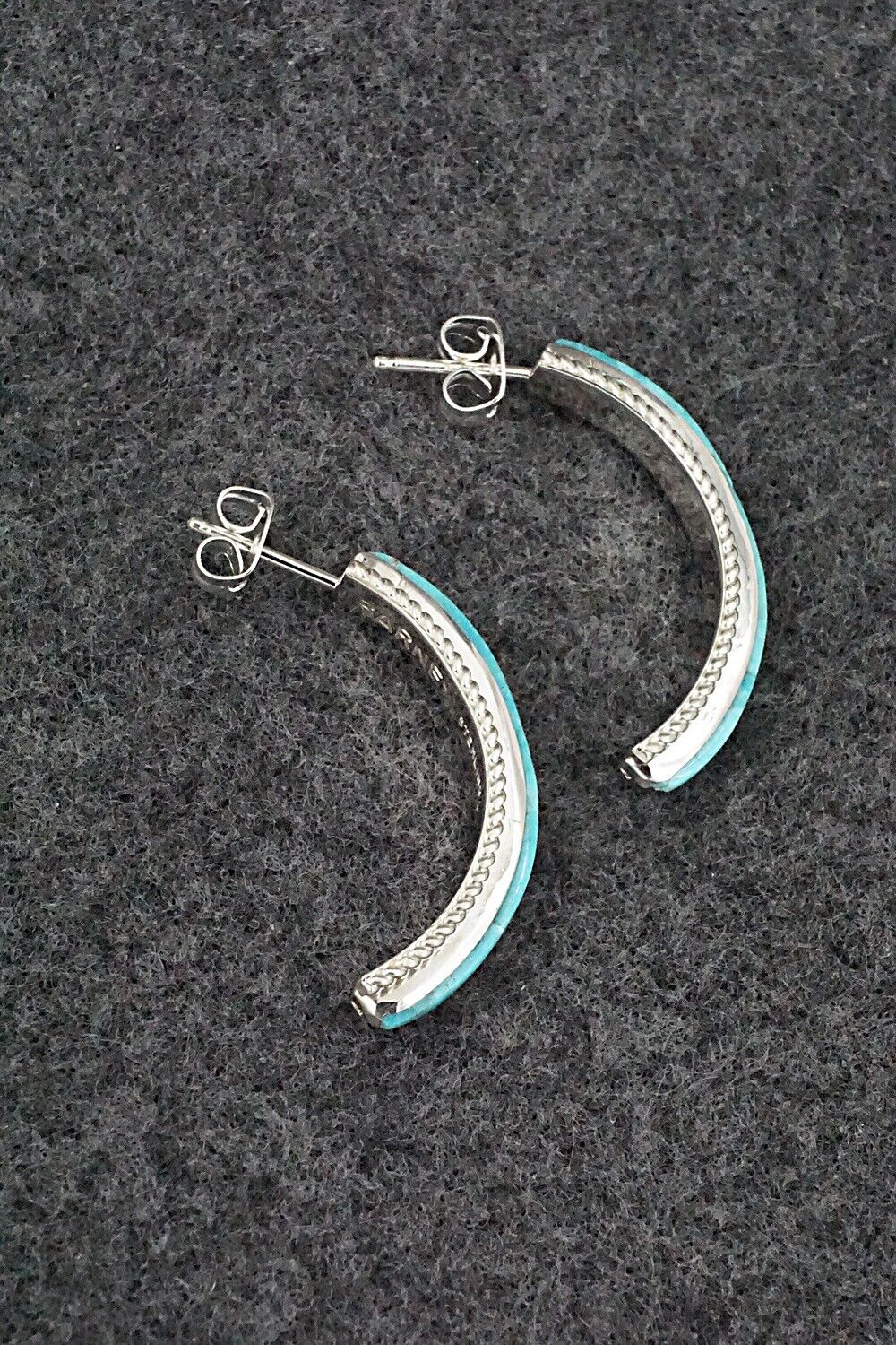 Turquoise & Sterling Silver Earrings - Alan Barney