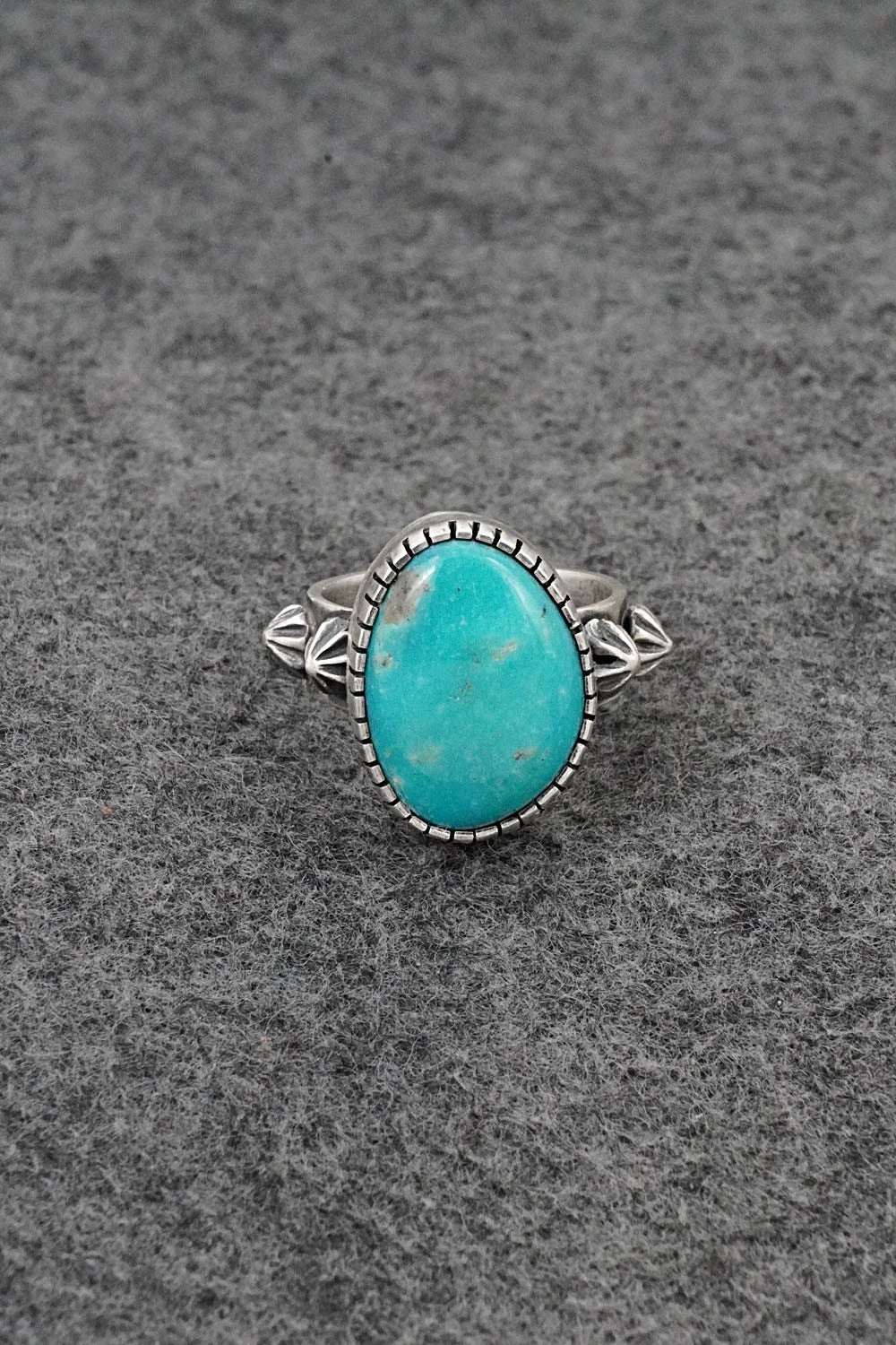 Turquoise & Sterling Silver Ring - Darrin Livingston - Size 7