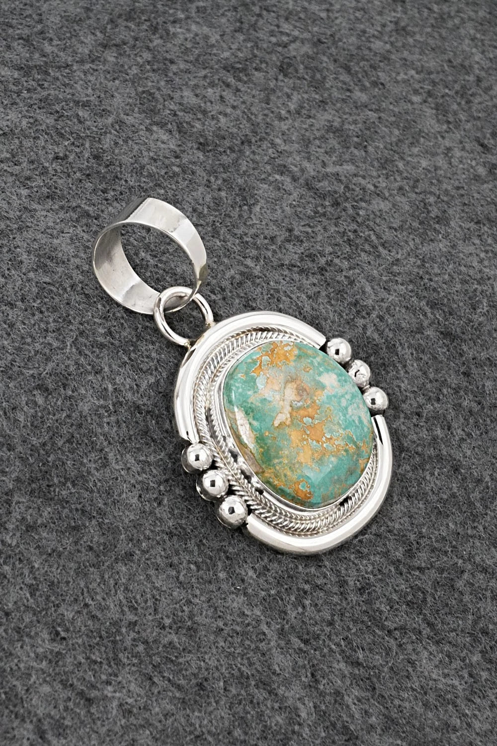 Turquoise & Sterling Silver Pendant - Joelias Draper