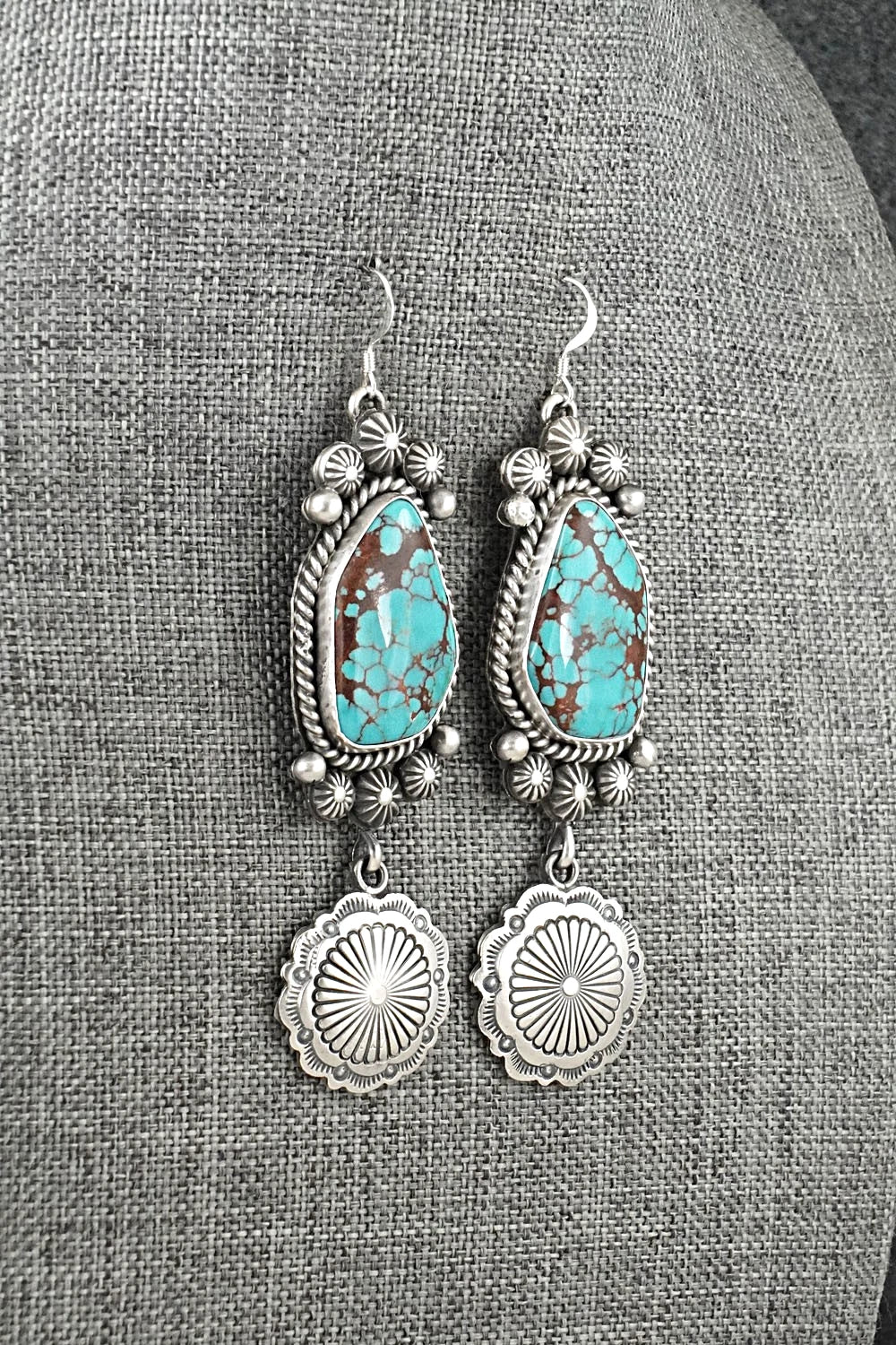 Turquoise & Sterling Silver Earrings - Michael Calladitto