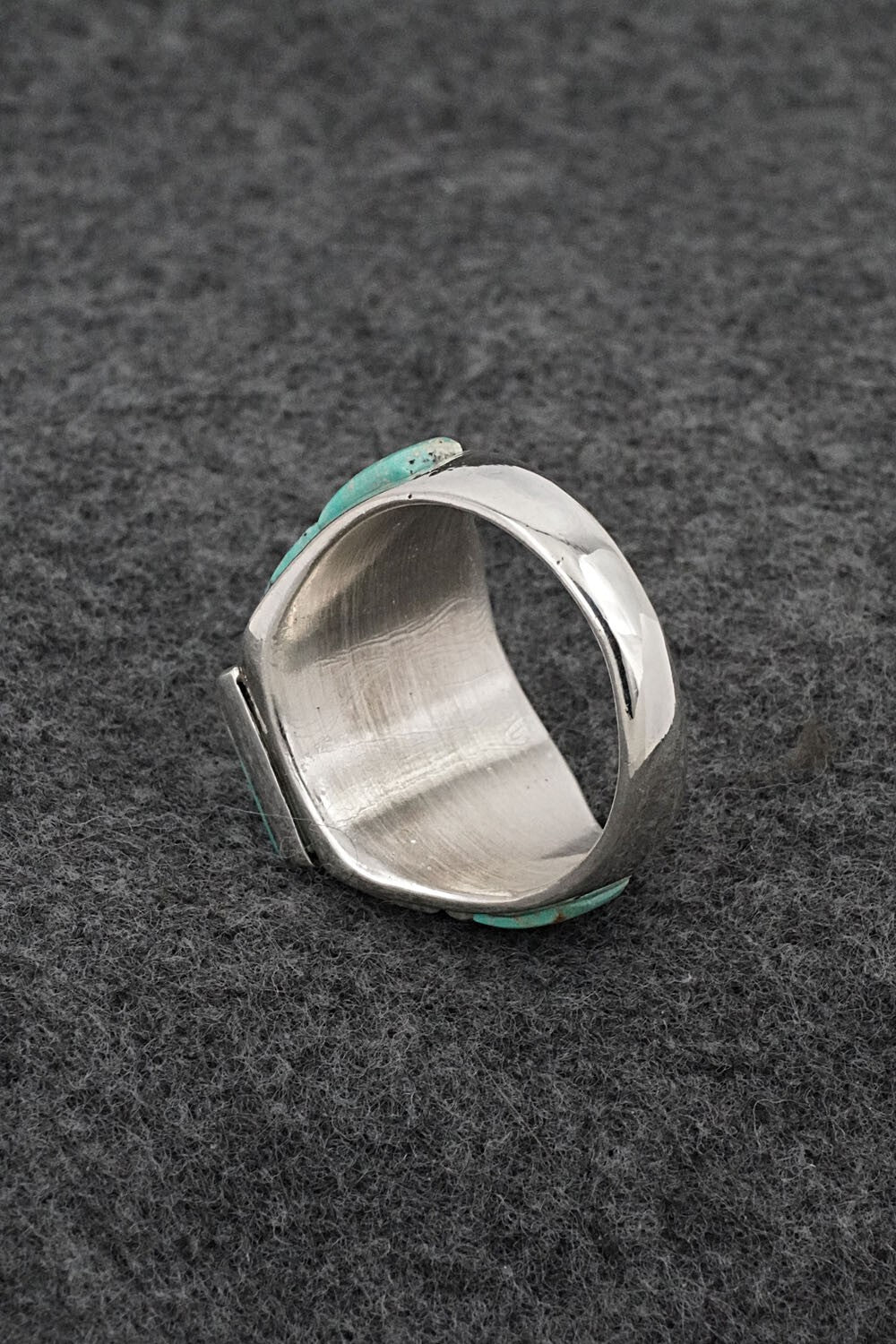 Turquoise & Sterling Silver Ring - Bevis Tsadiasi - Size 11.5
