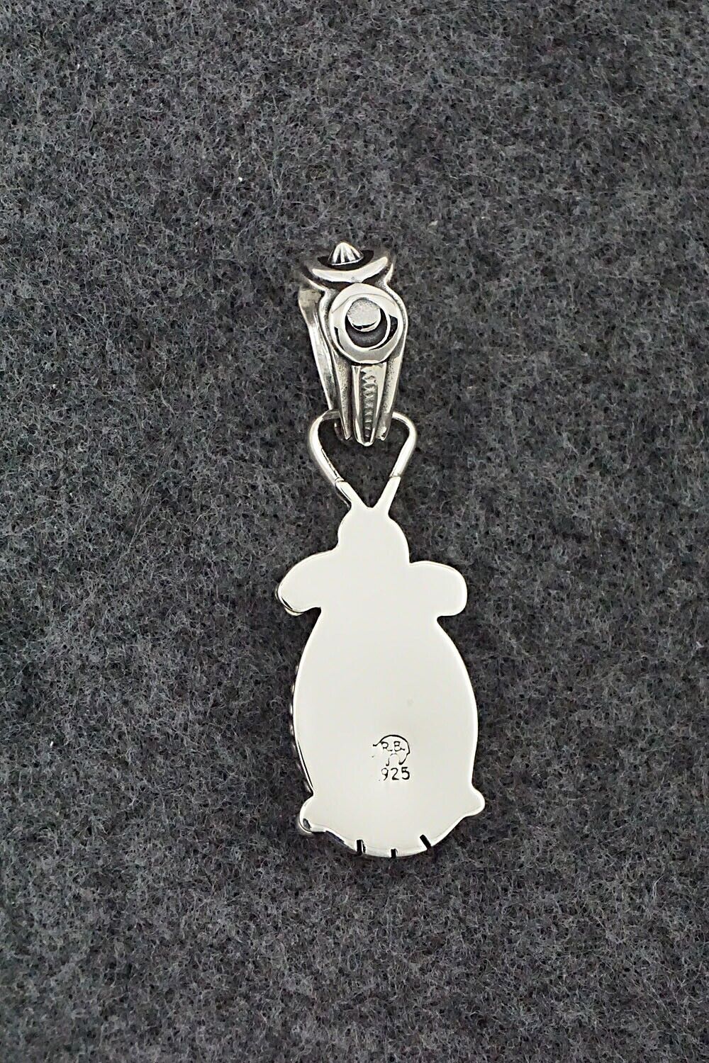 White Buffalo & Sterling Silver Pendant - Franklin Johnson