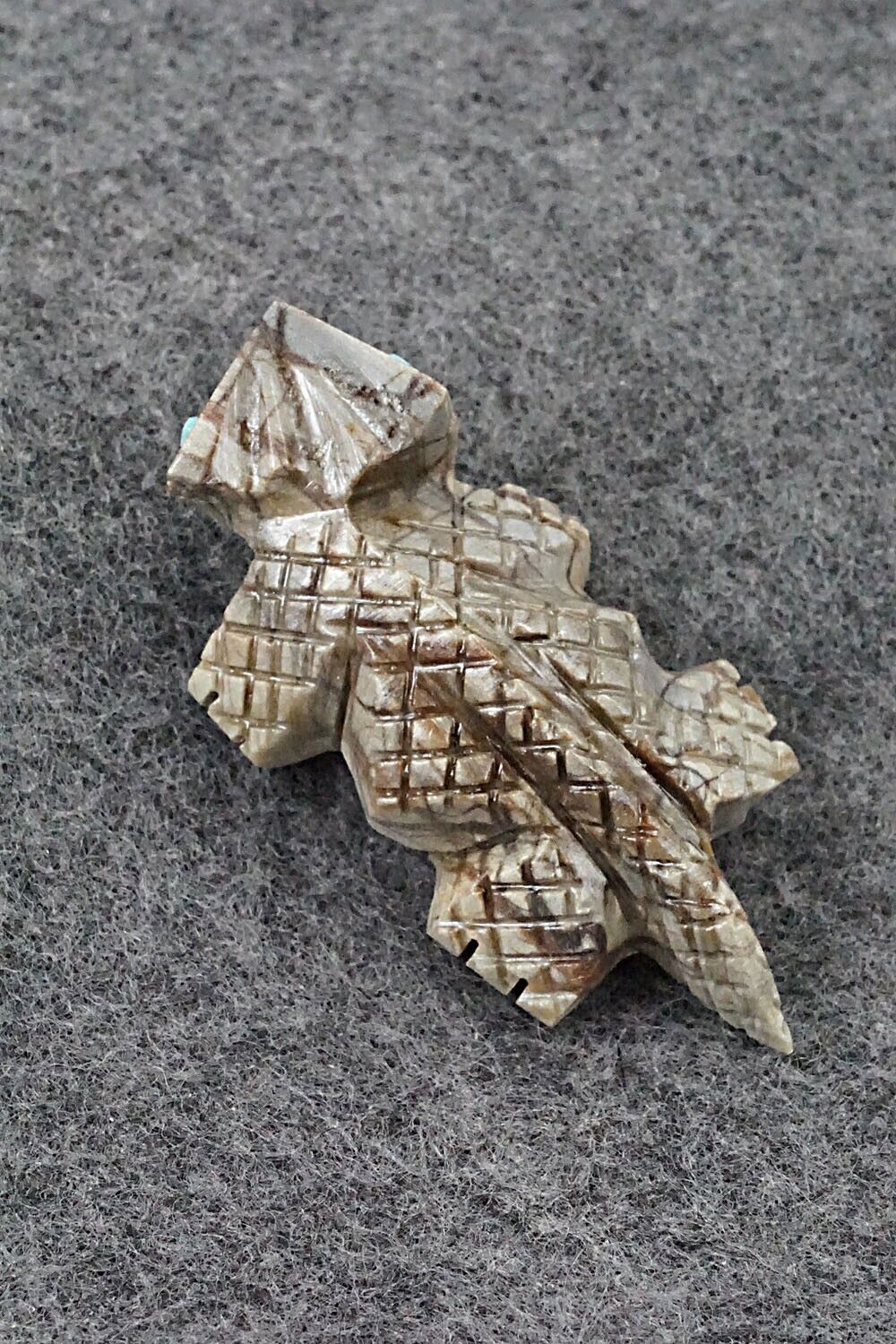 Horned Toad Zuni Fetish Carving - Carl Etsate