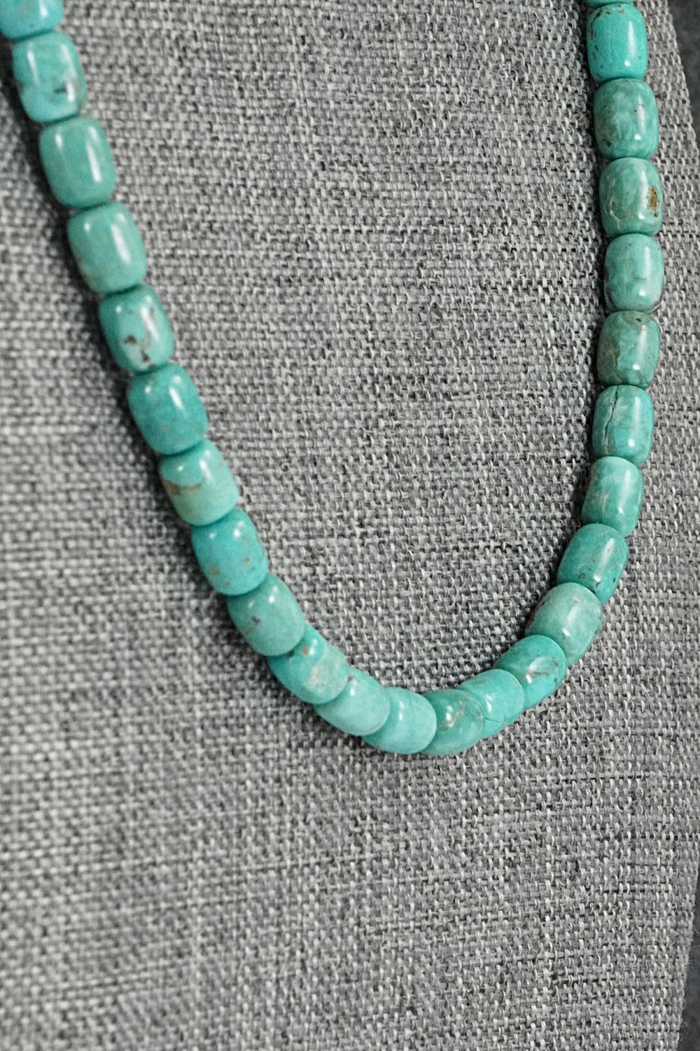 Turquoise & Sterling Silver Necklace 18" - Doreen Jake