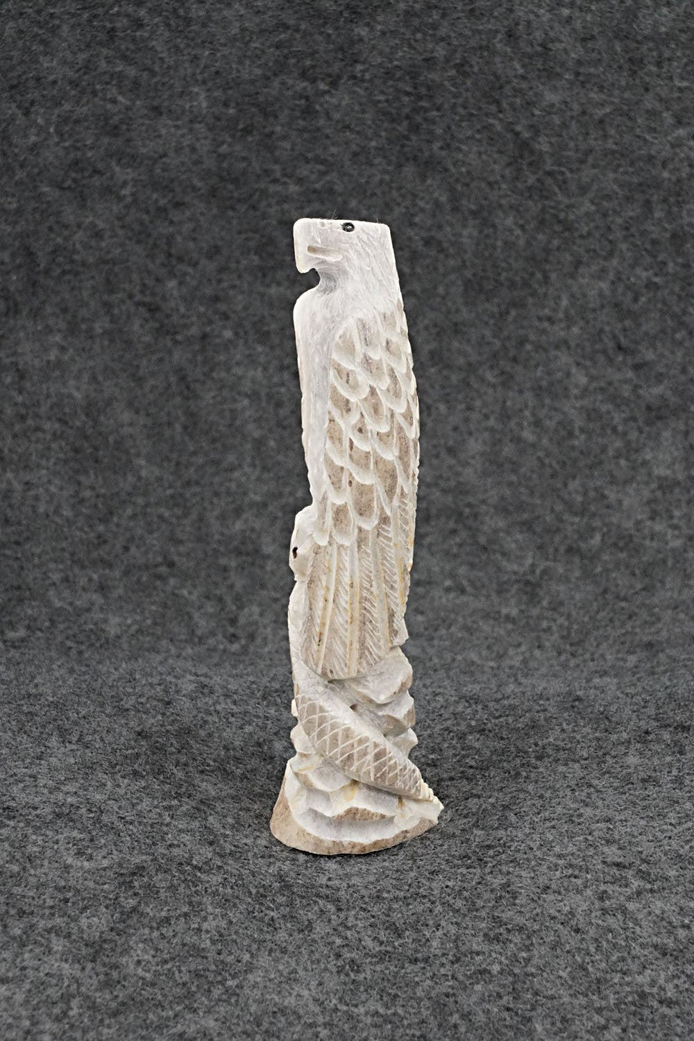Eagle & Snake Zuni Fetish Carving - Elton Kaamasee