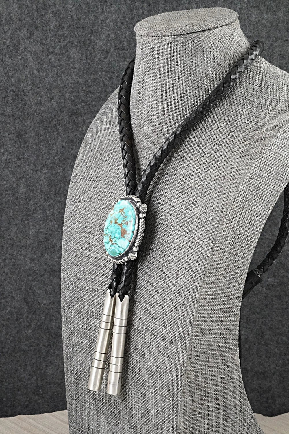 Turquoise & Sterling Silver Bolo Tie - Bob Becenti