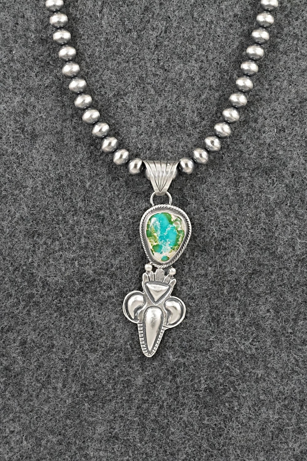 Turquoise & Sterling Silver Necklace - Gary Shorty