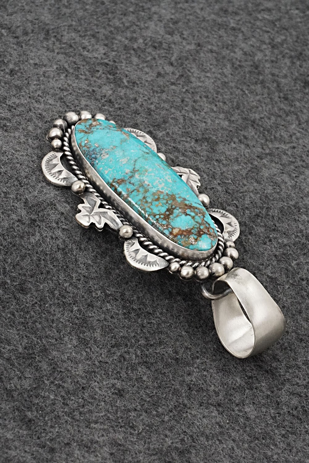 Turquoise & Sterling Silver Pendant - Paul Livingston