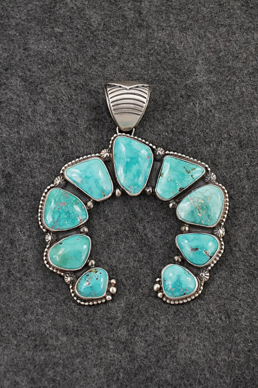 Turquoise & Sterling Silver Pendant - Kathleen Livingston