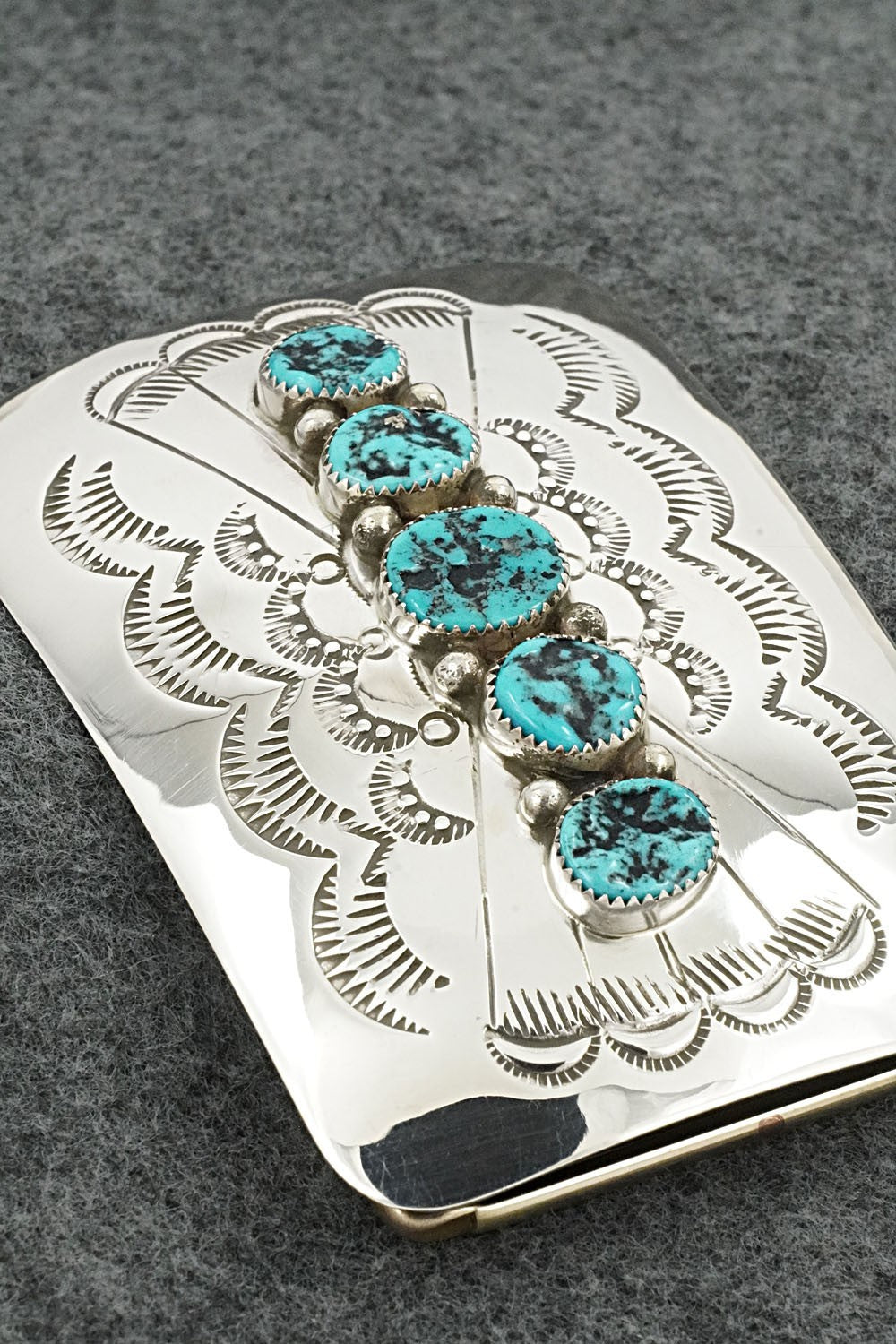 Turquoise & Sterling Silver Belt Buckle - Jolene Begay