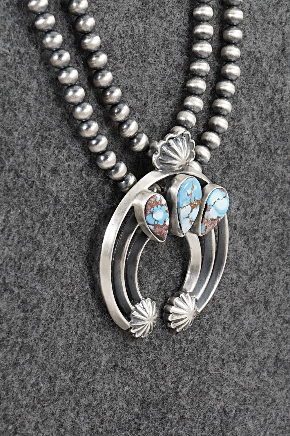 Turquoise & Sterling Silver Necklace - Davey Morgan