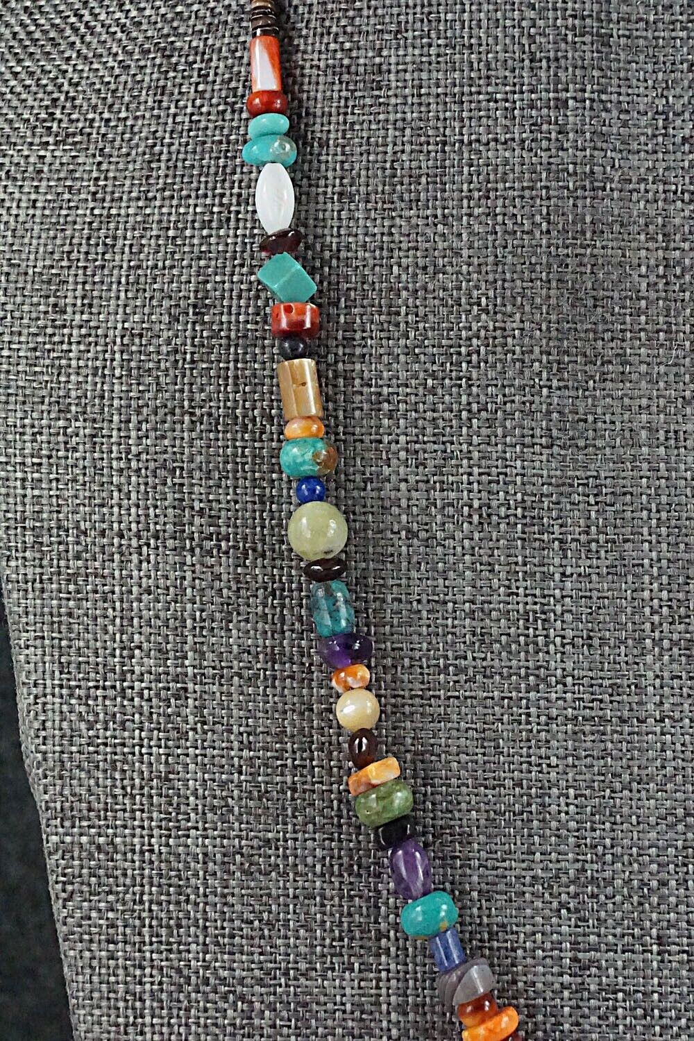 Multi-Stone and Sterling Silver Necklace - Helen Tsosie