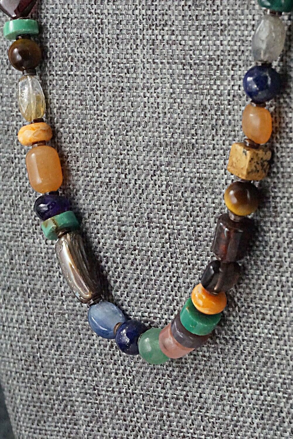Multi Stone and Sterling Silver Necklace - Marcella Teller