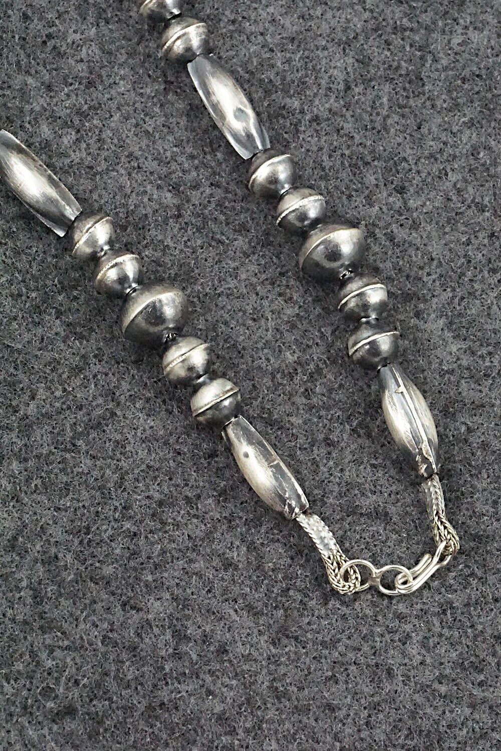 Sterling Silver Navajo Pearl Necklace 24" - Vintage