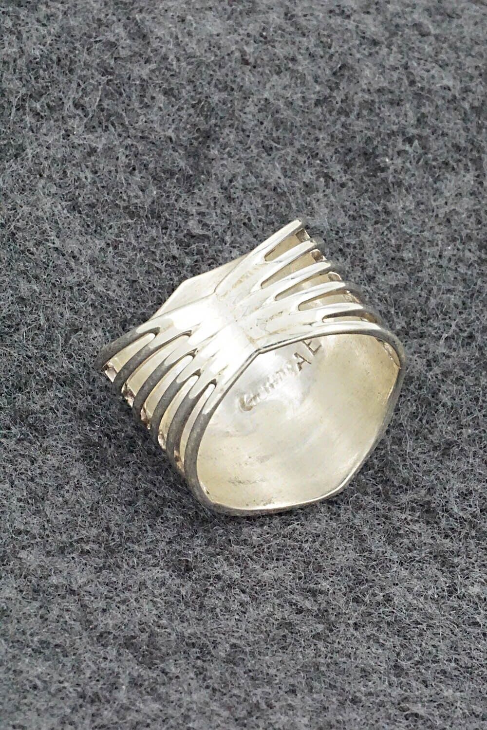 Turquoise & Sterling Silver Ring - Andrew Enrico - Size 8.5