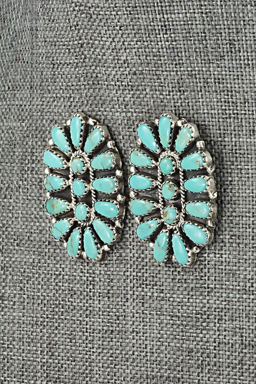 Turquoise & Sterling Silver Earrings - Zeita Begay