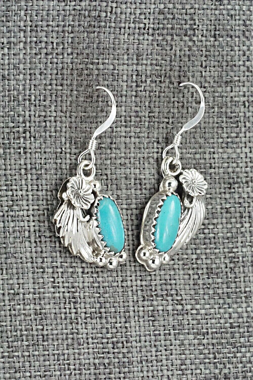 Turquoise and Sterling Silver Earrings - Andrew Vandever