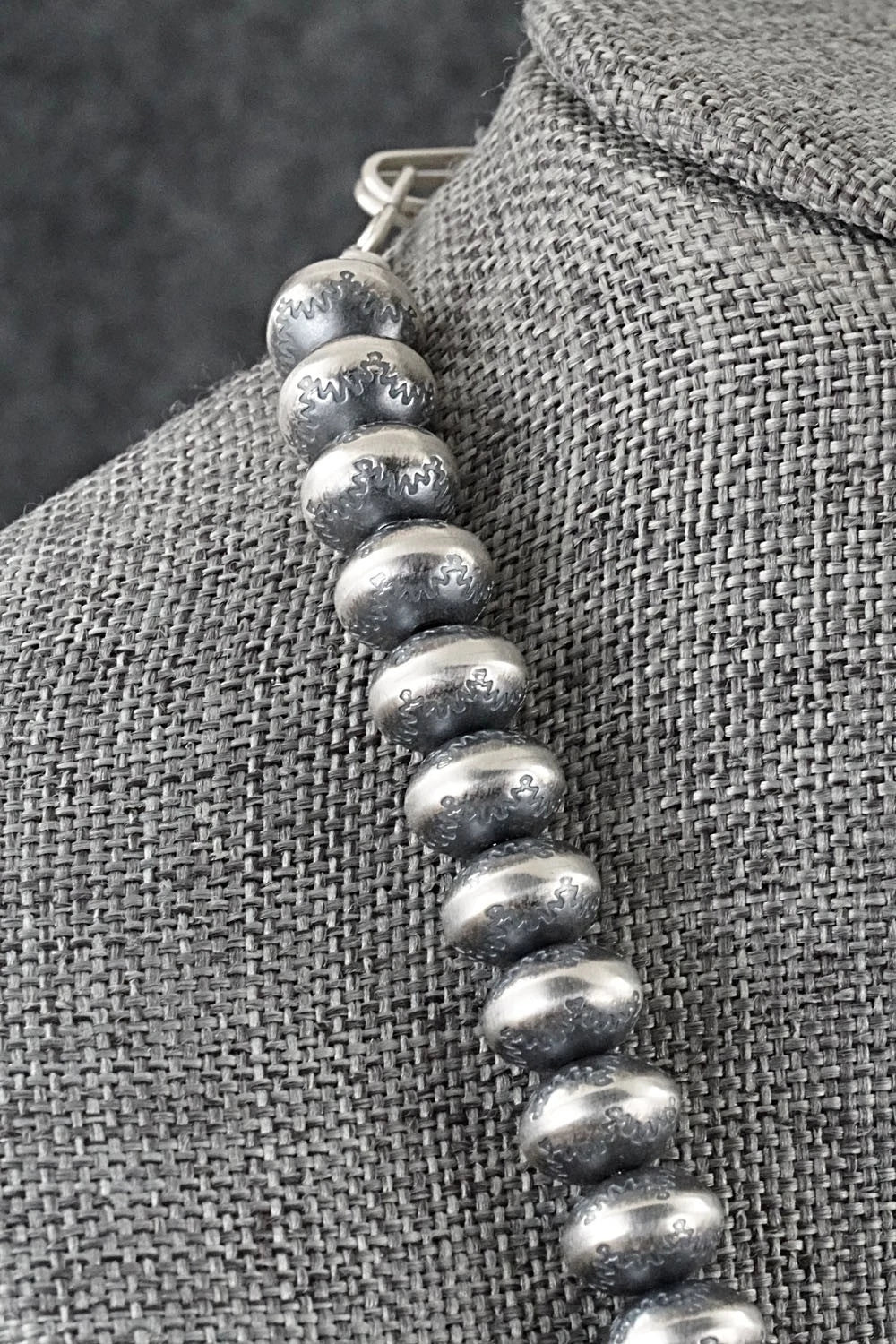 Sterling Silver Navajo Pearl Necklace 24" - Bryannen Halwood