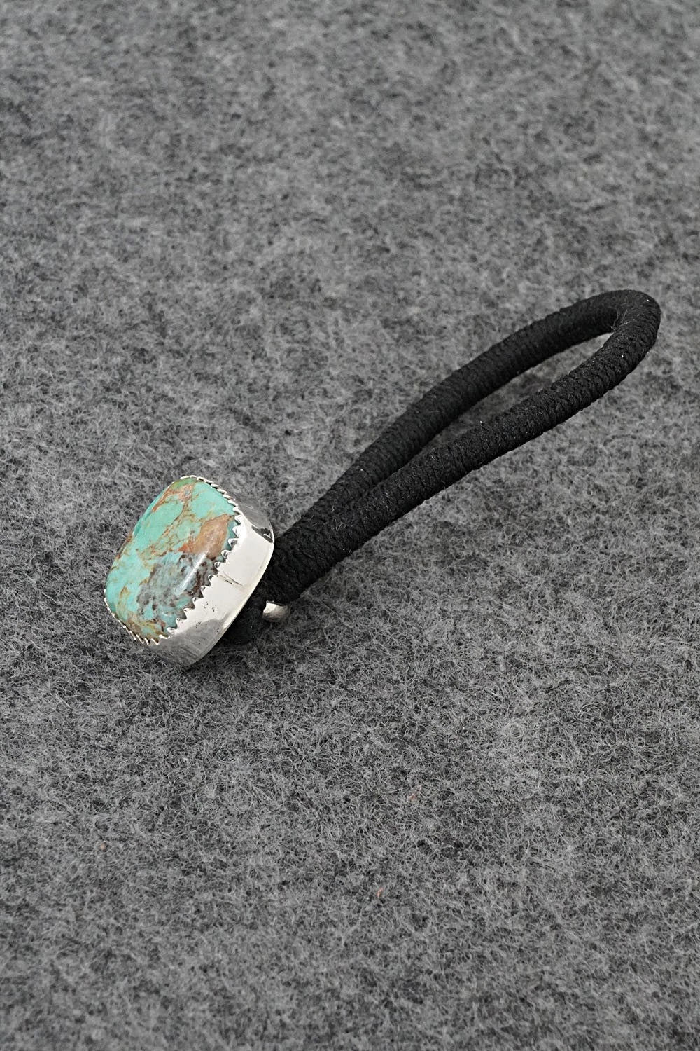 Turquoise & Sterling Silver Hair Tie - Jolene Begay
