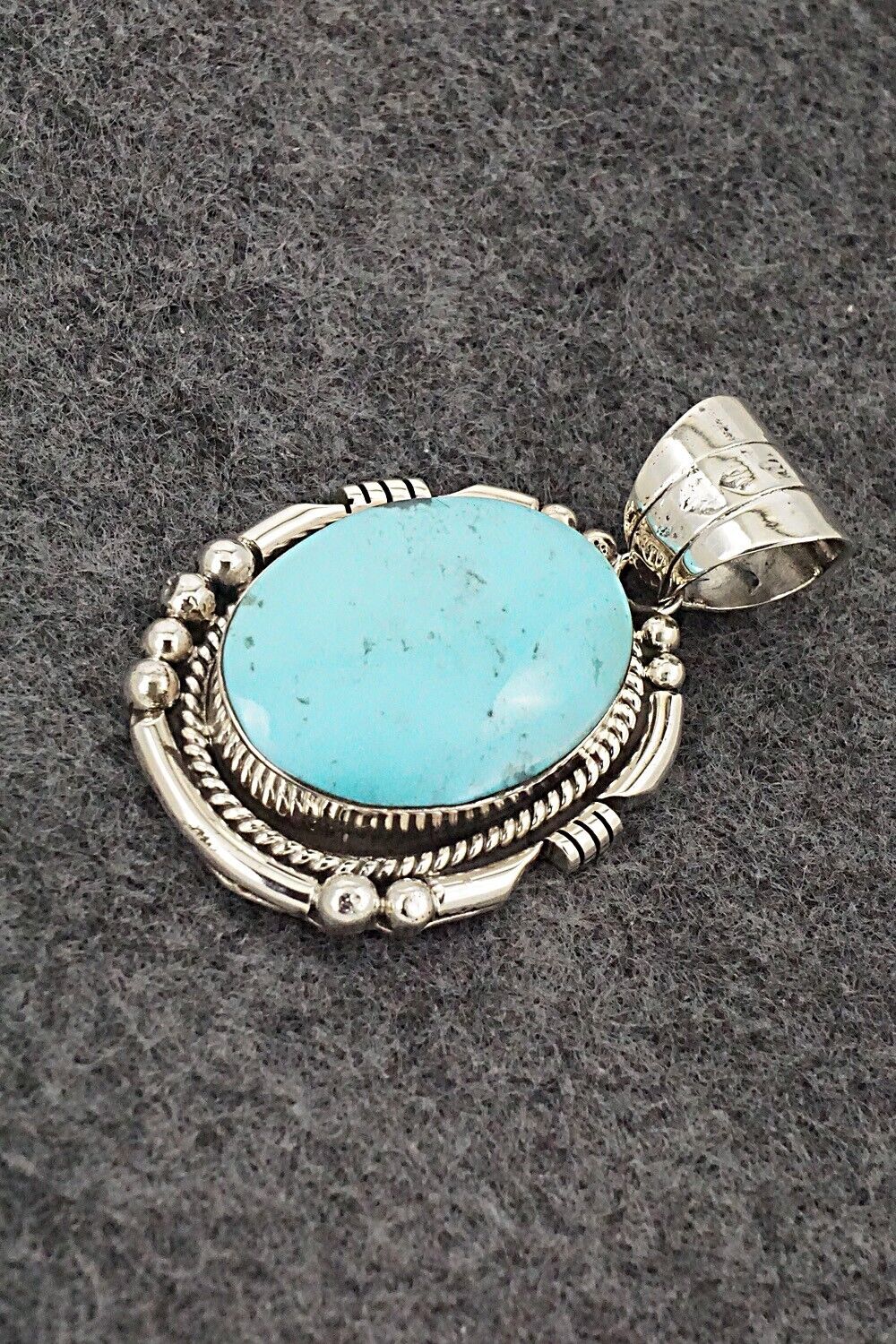 Turquoise & Sterling Silver Pendant - Charlene Yazzie