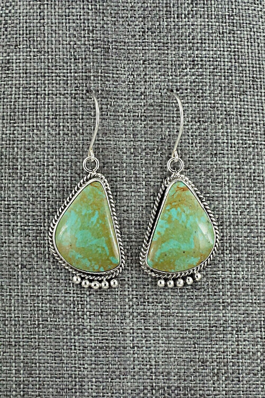 Turquoise & Sterling Silver Earrings - Rena Begay
