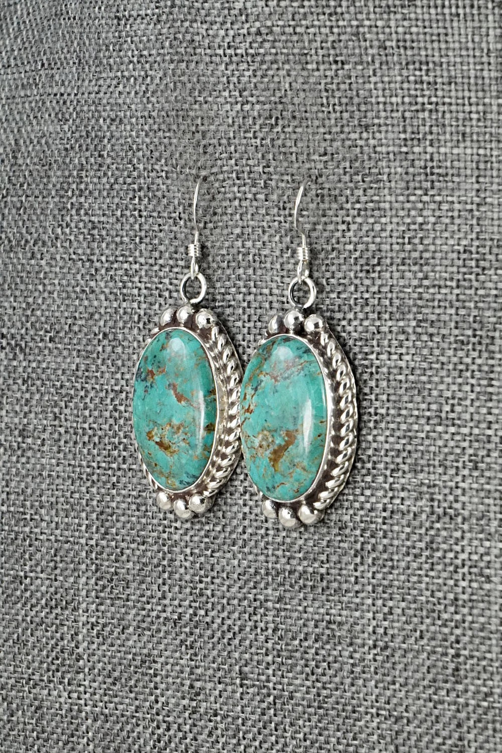 Turquoise & Sterling Silver Earrings - Antwone Brown