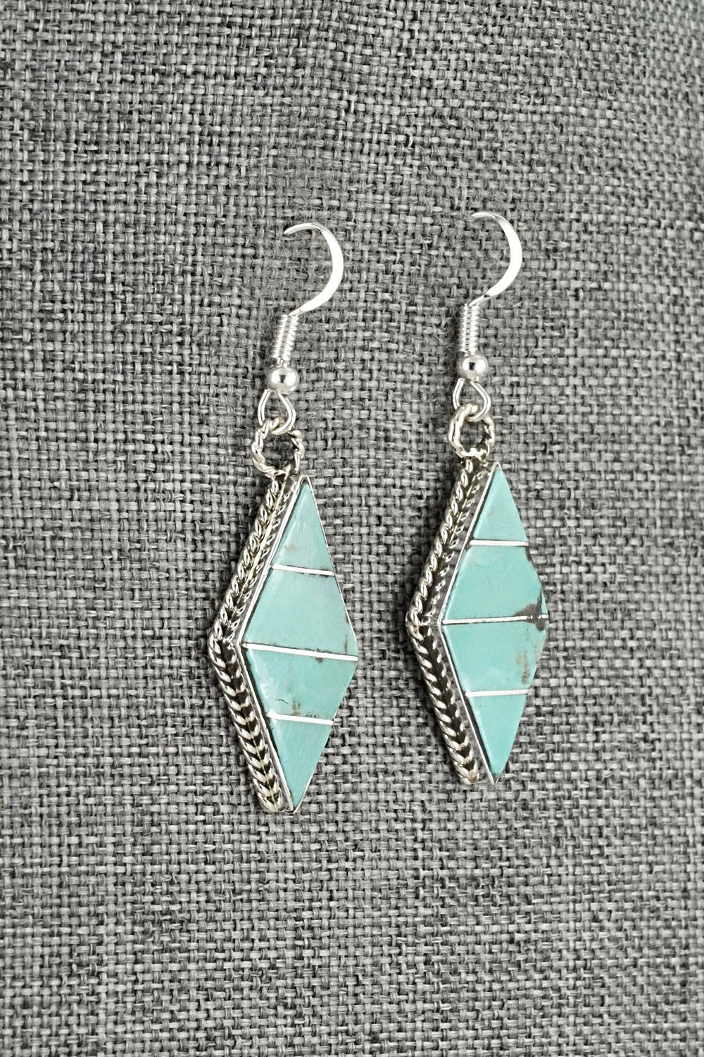 Turquoise & Sterling Silver Earrings - Andrew Enrico