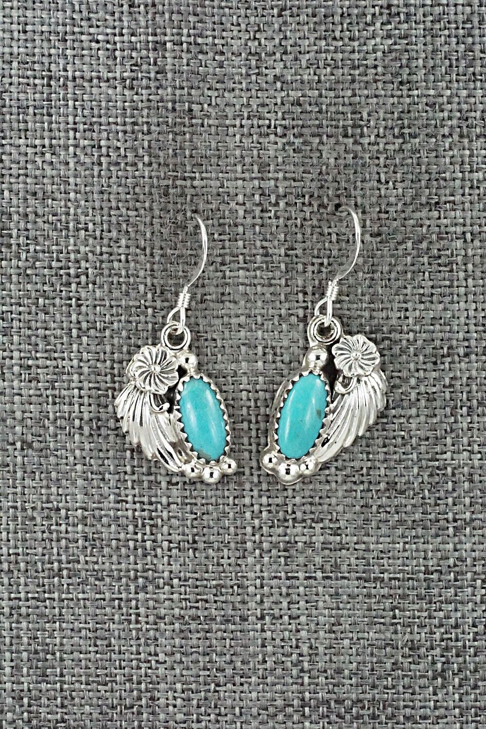 Turquoise and Sterling Silver Earrings - Andrew Vandever