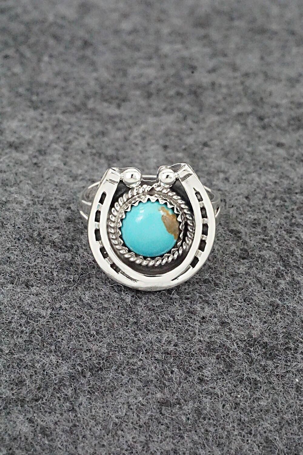 Turquoise & Sterling Silver Ring - Alice Rose Saunders - Size 7