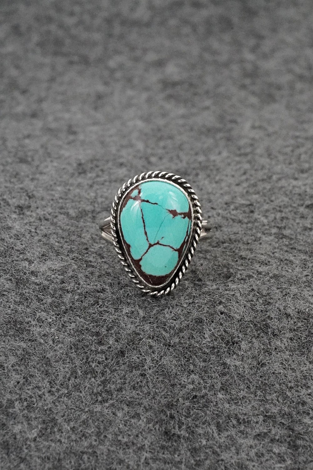 Turquoise & Sterling Silver Ring - Eugene Gruber - Size 7