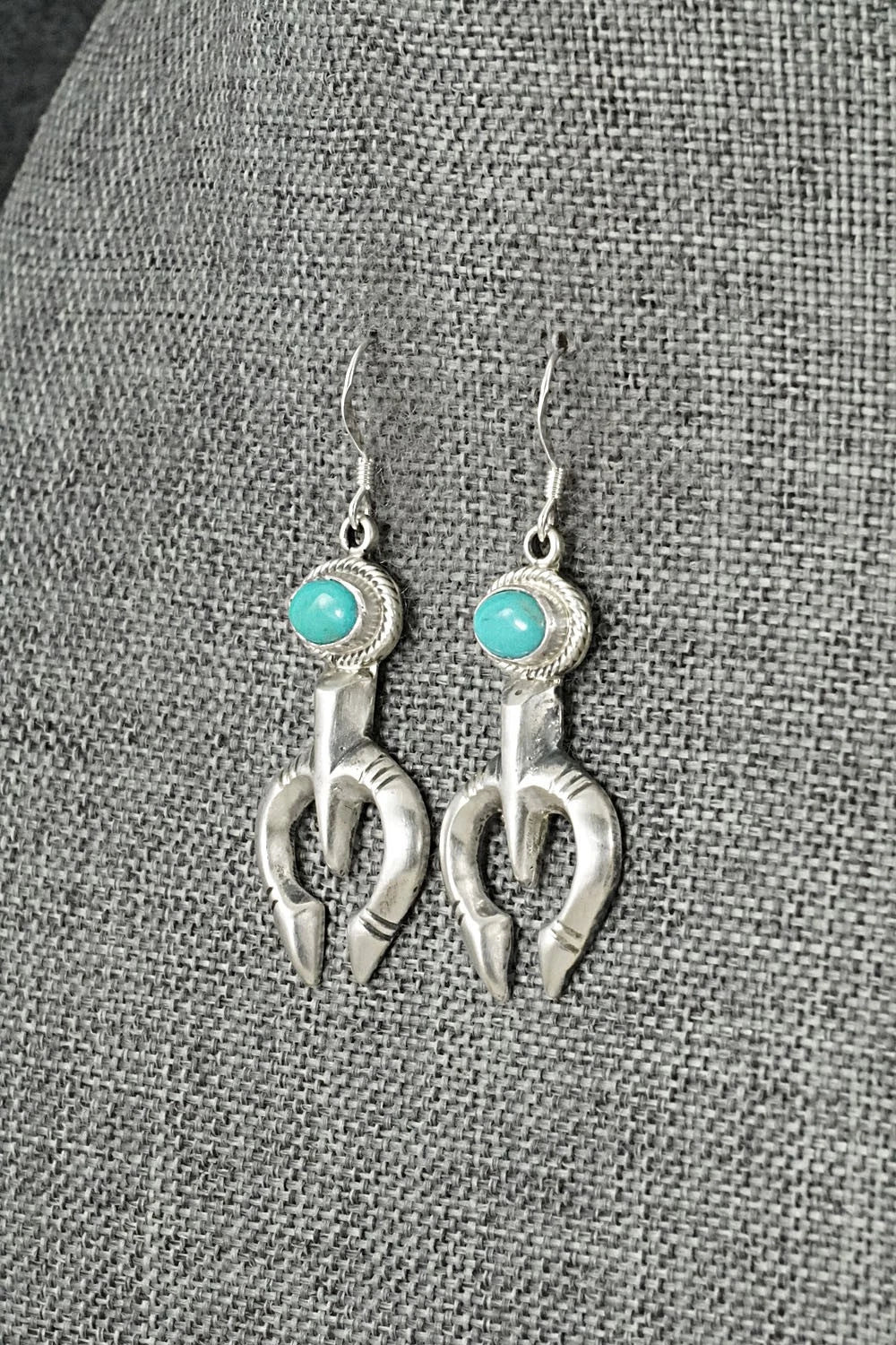 Turquoise & Sterling Silver Earrings - Gary Shorty