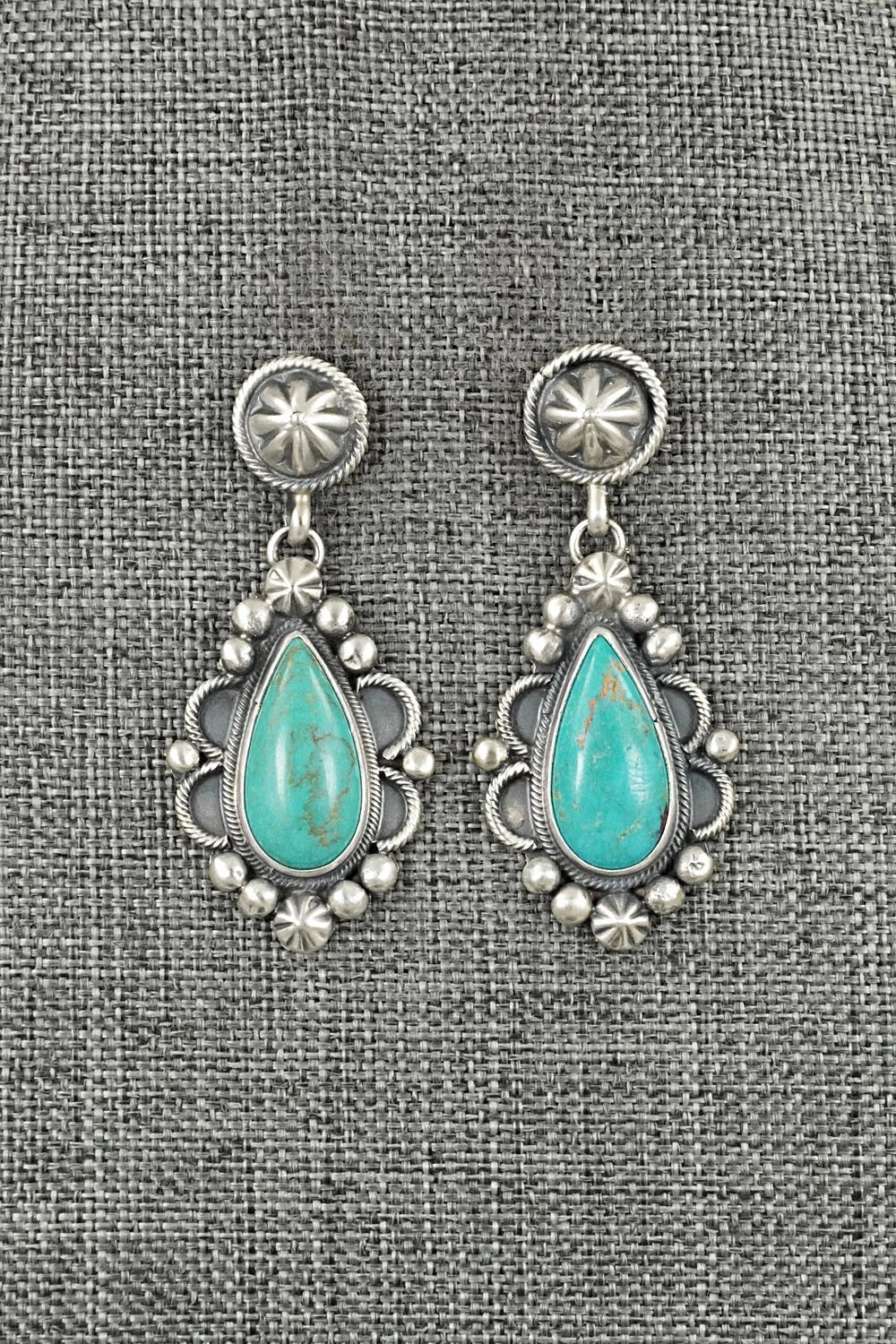 Turquoise & Sterling Silver Earrings - Darrin Livingston