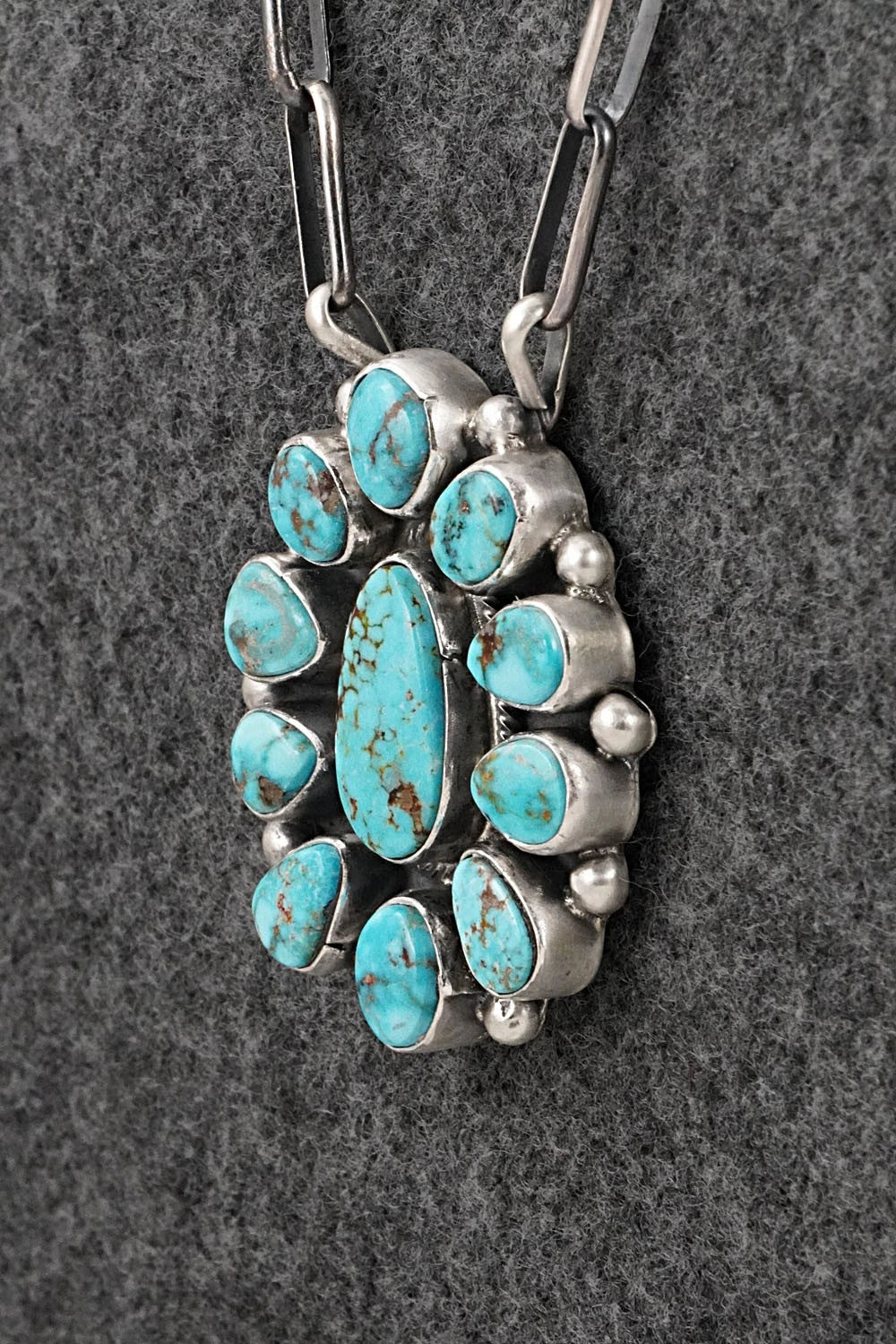 Turquoise & Sterling Silver Necklace - Bobby Johnson