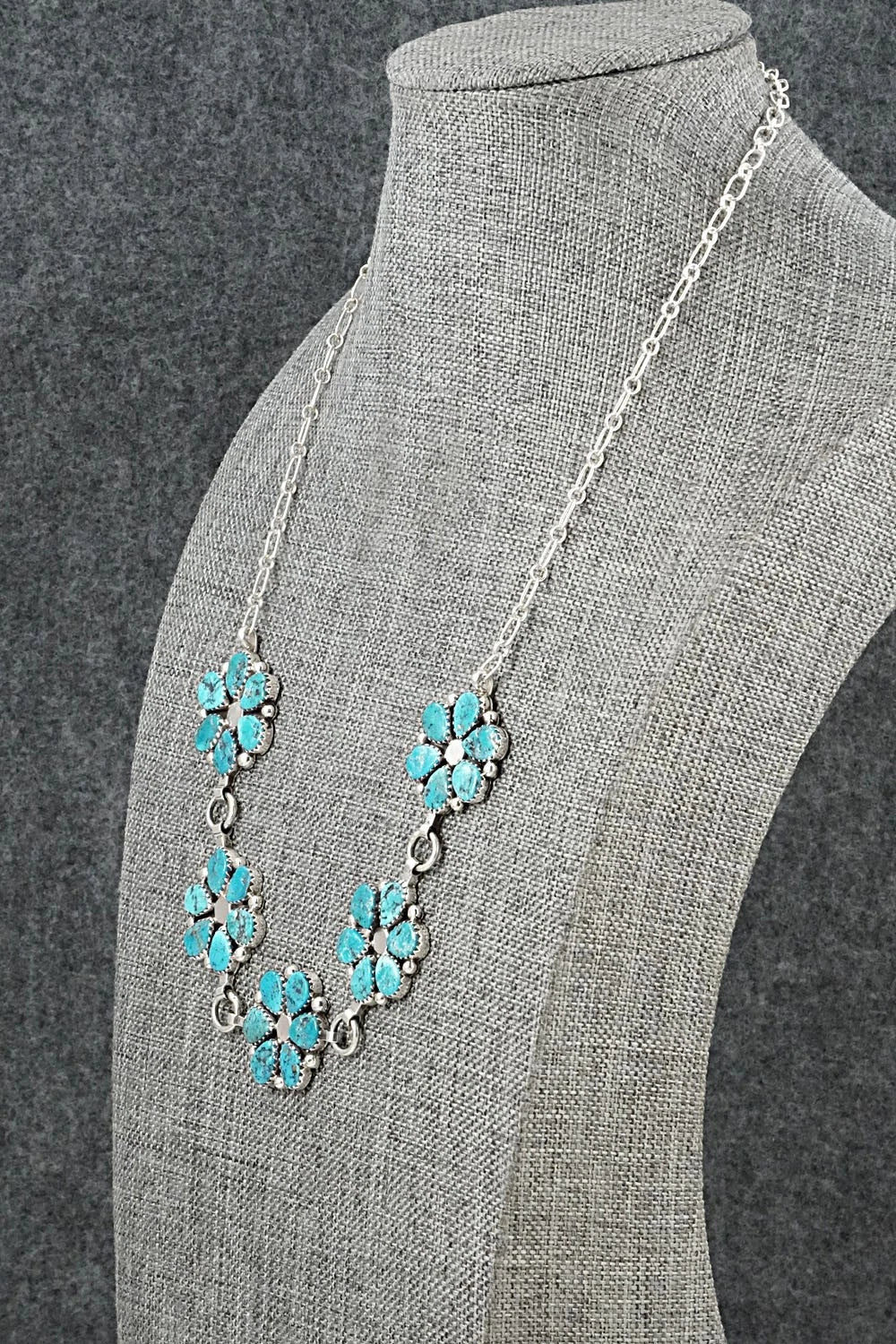 Turquoise & Sterling Silver Necklace - Anthony Brown