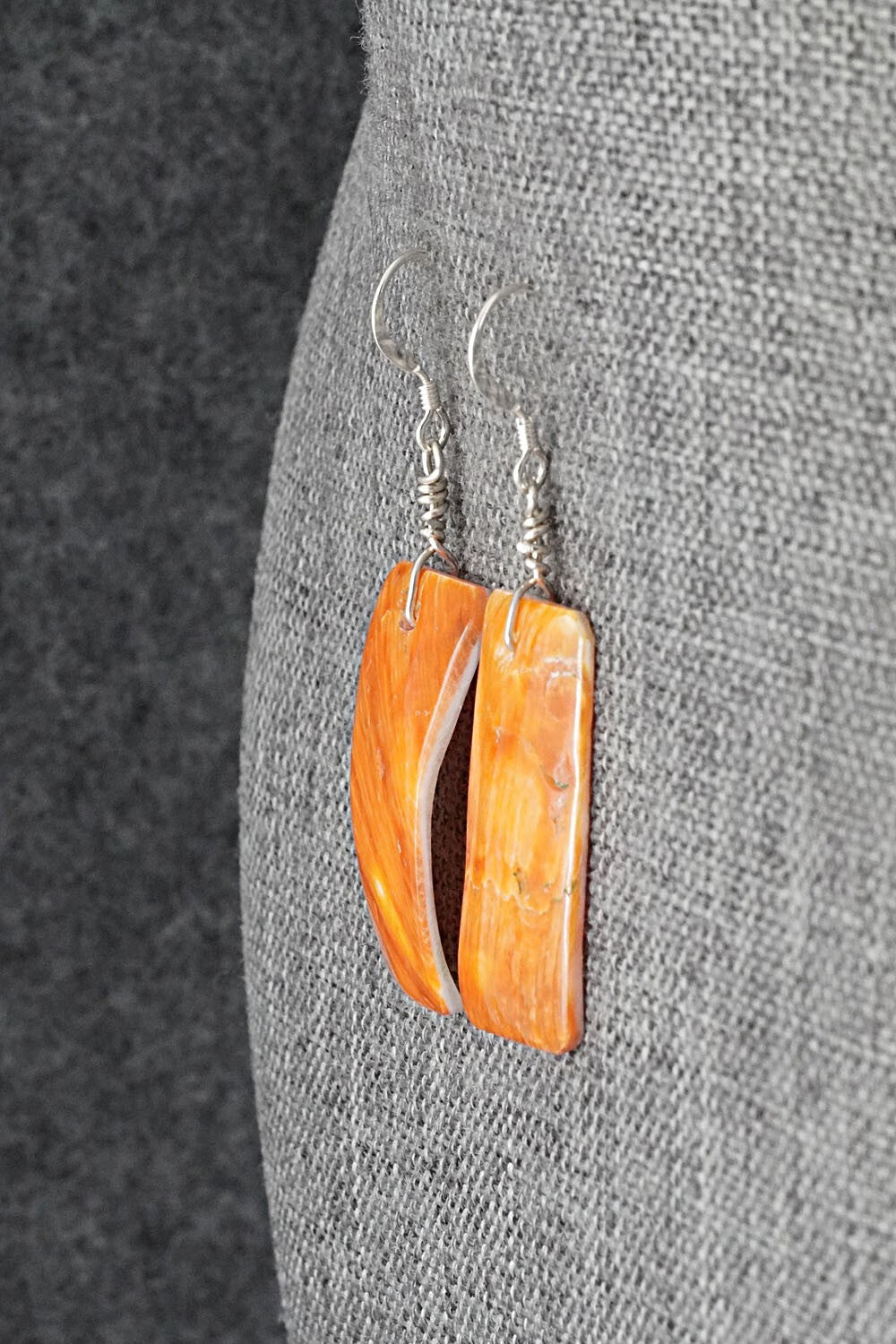 Spiny Oyster & Sterling Silver Earrings - Louise Joe