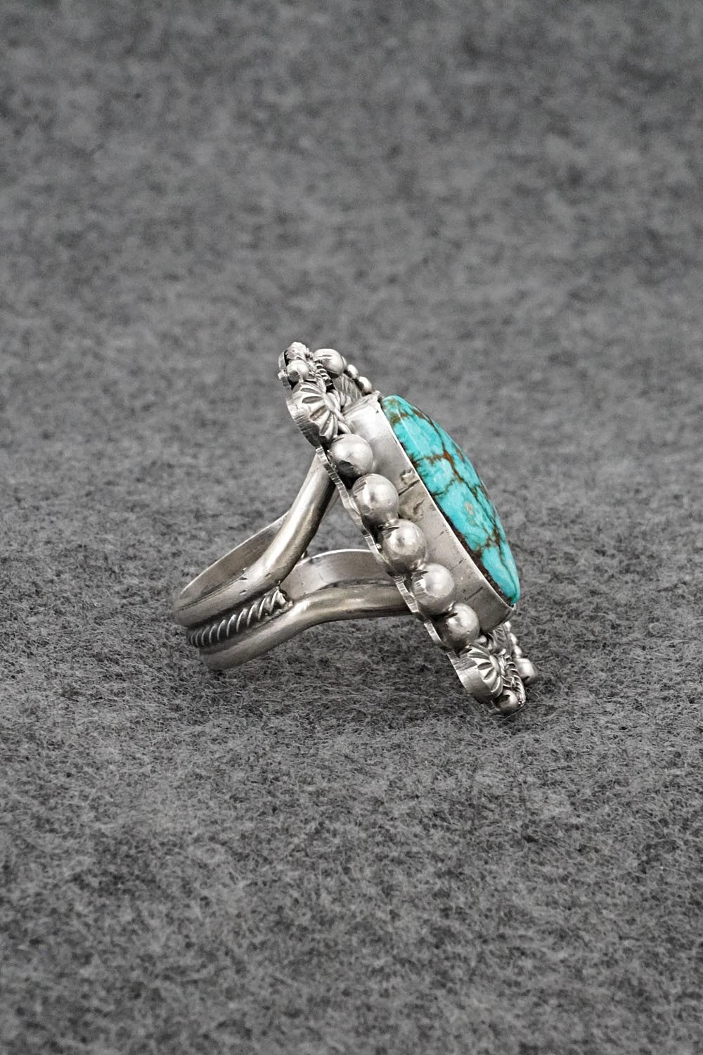 Turquoise & Sterling Silver Ring - Rosita Calladitto - Size 9