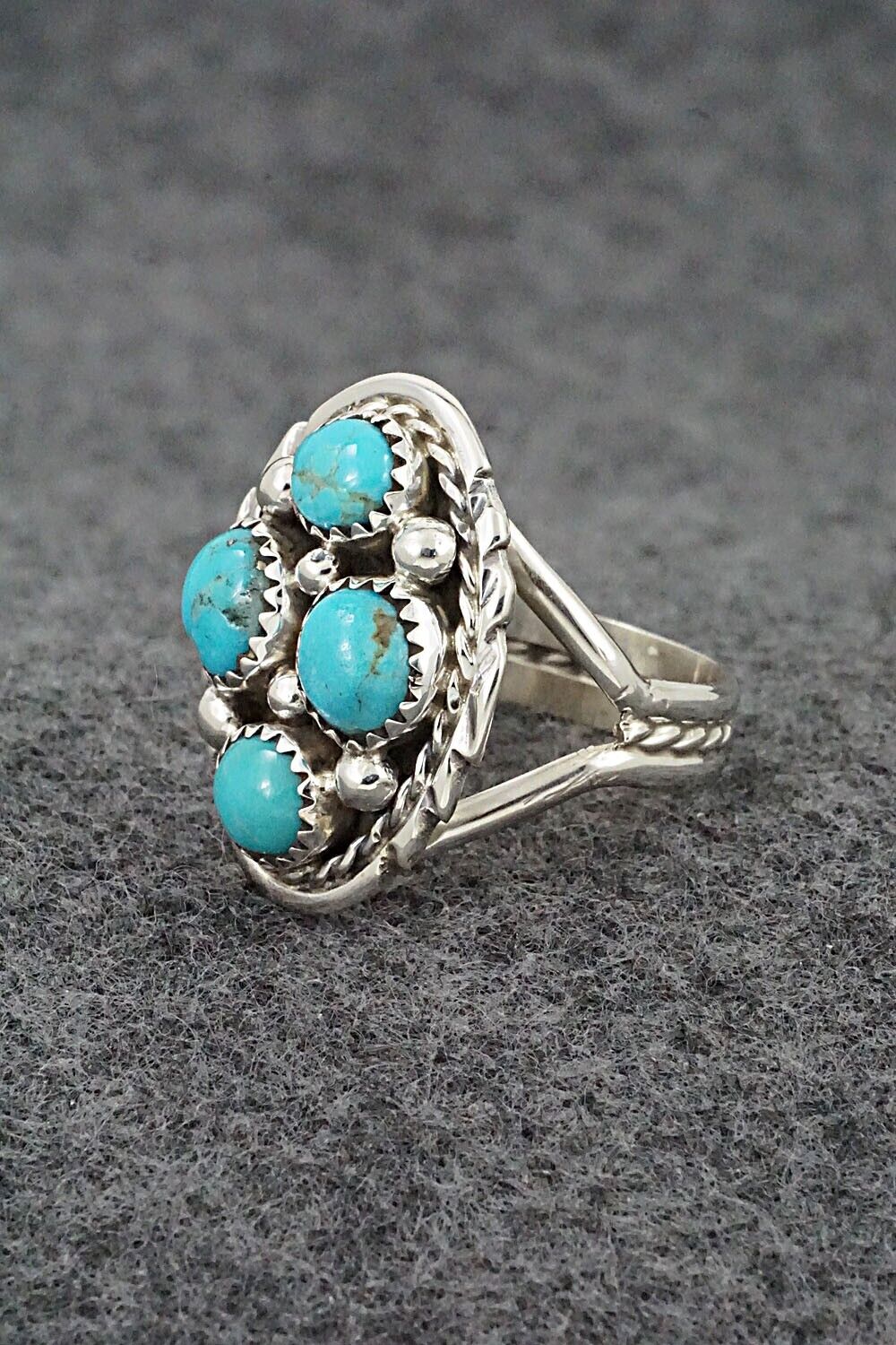 Turquoise & Sterling Silver Ring - Melvin Chee - Size 9