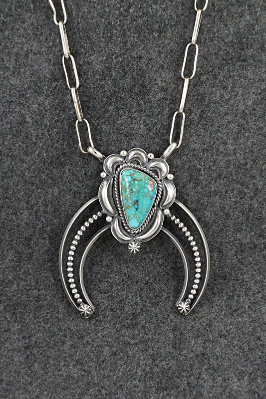 Turquoise & Sterling Silver Necklace - Raymond Delgarito