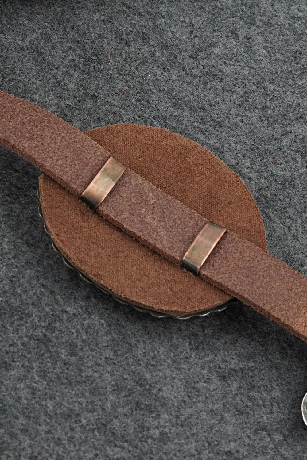 Turquoise, Sterling Silver & Leather Concho Belt - Dan Morgan