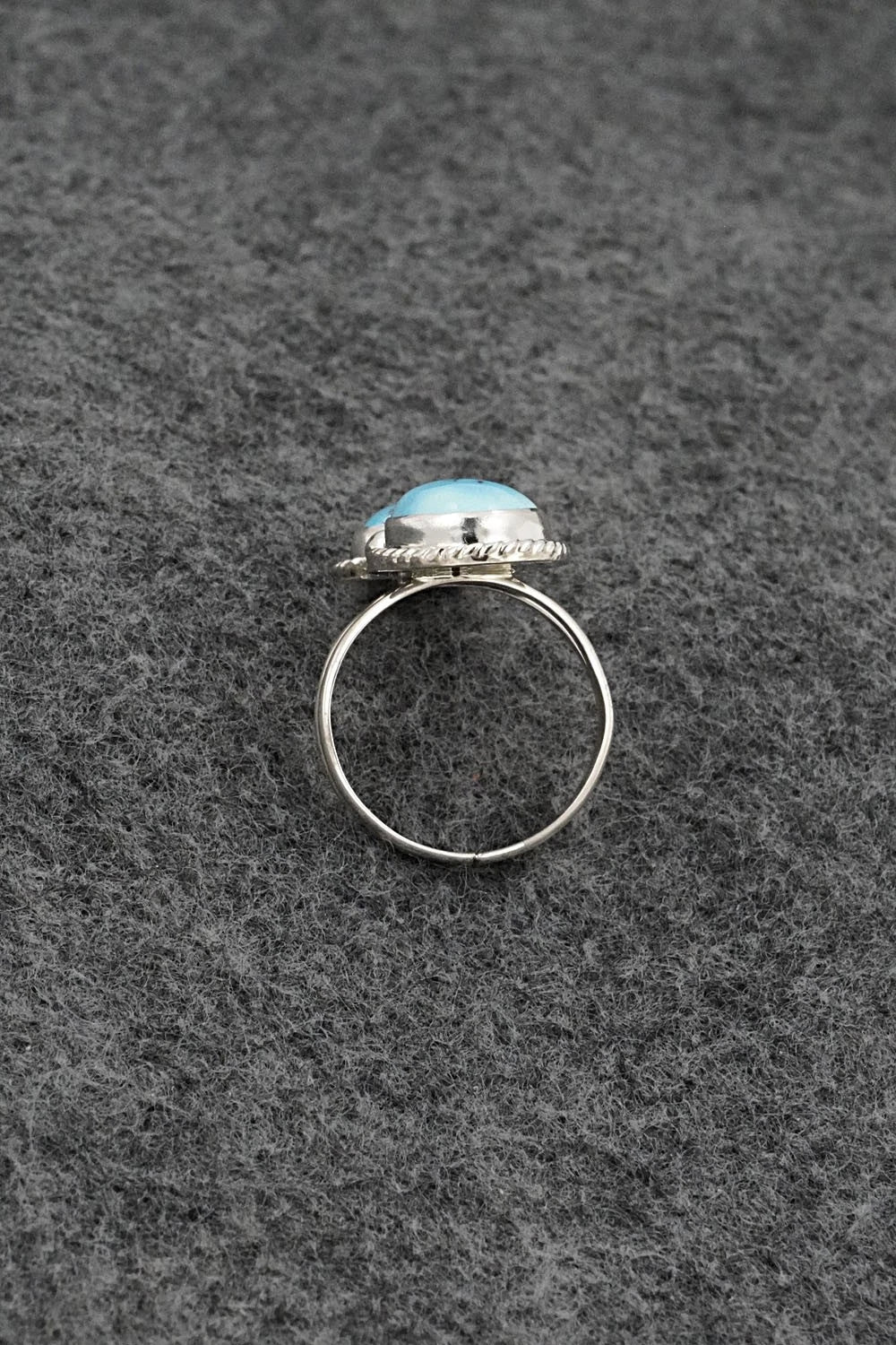 Turquoise & Sterling Silver Ring - Eugene Gruber - Size 6