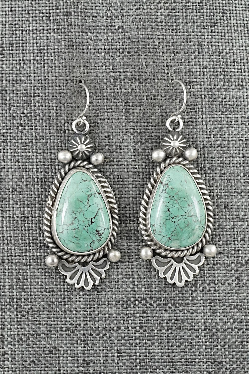 Turquoise & Sterling Silver Earrings - Michael Calladitto