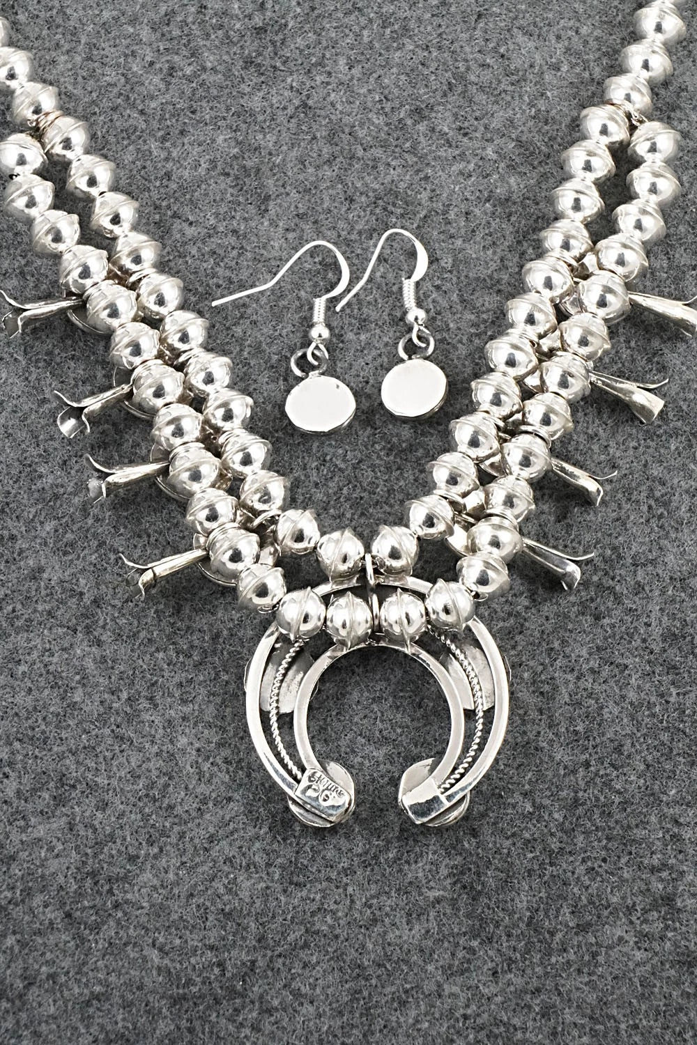 Turquoise & Sterling Silver Squash Blossom Set - Phil Garcia