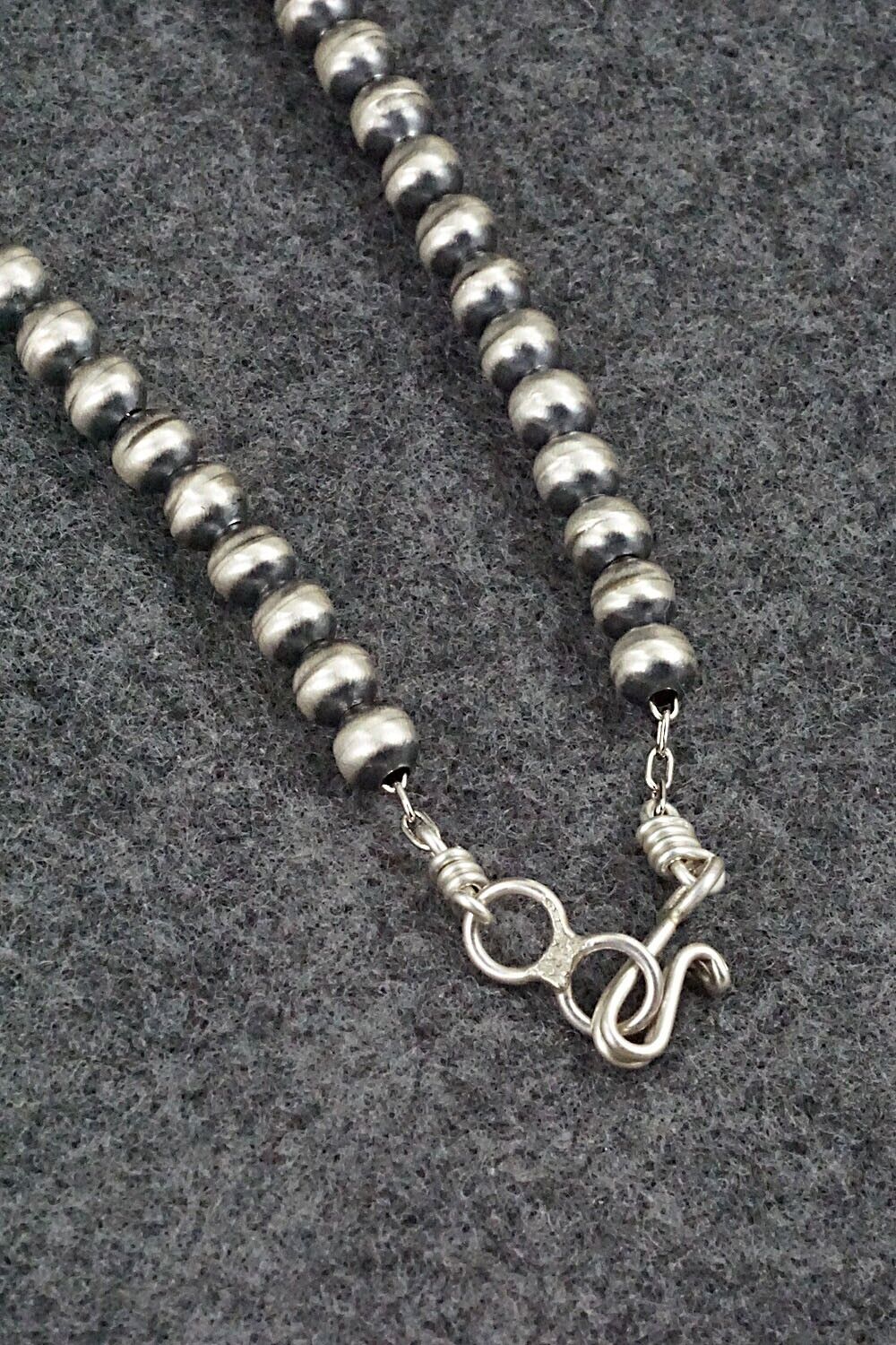 Sterling Silver Navajo Pearl Necklace - Rosemary Saunders