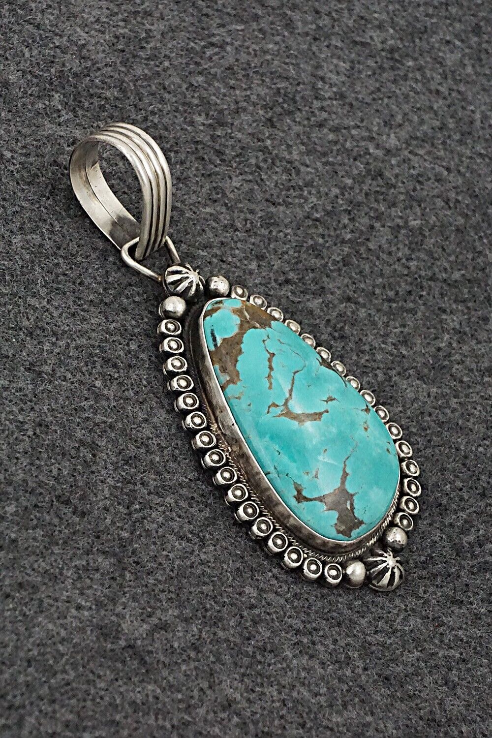 Turquoise & Sterling Silver Pendant - Jackson Hoskie