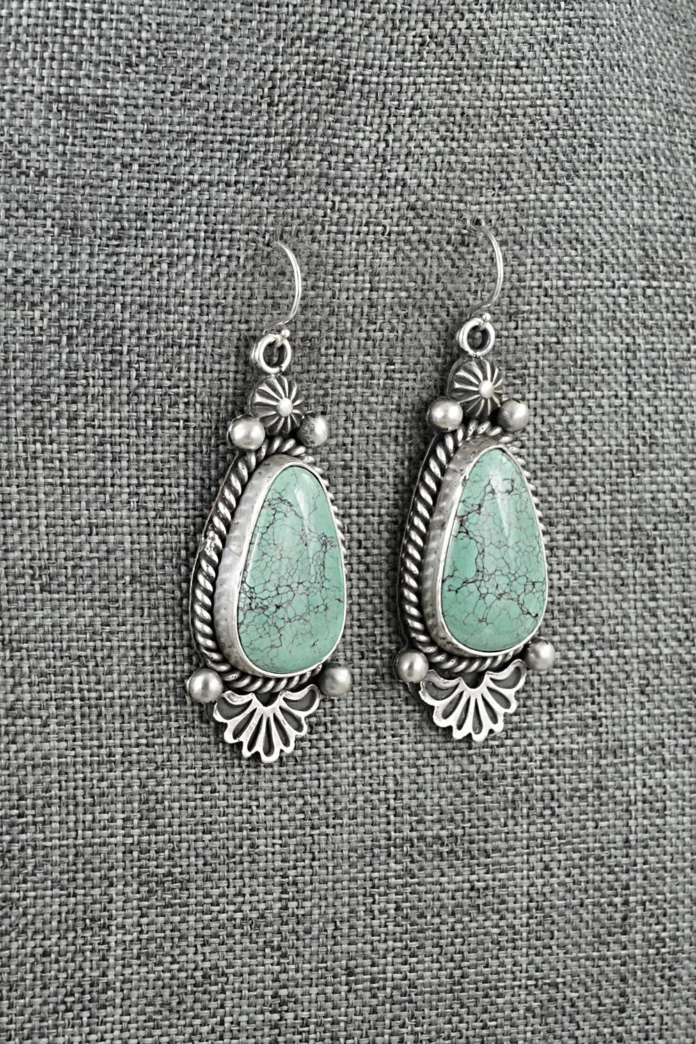 Turquoise & Sterling Silver Earrings - Michael Calladitto