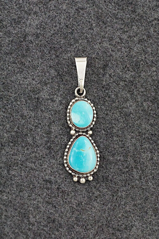 Turquoise & Sterling Silver Pendant - Jimmy Garcia