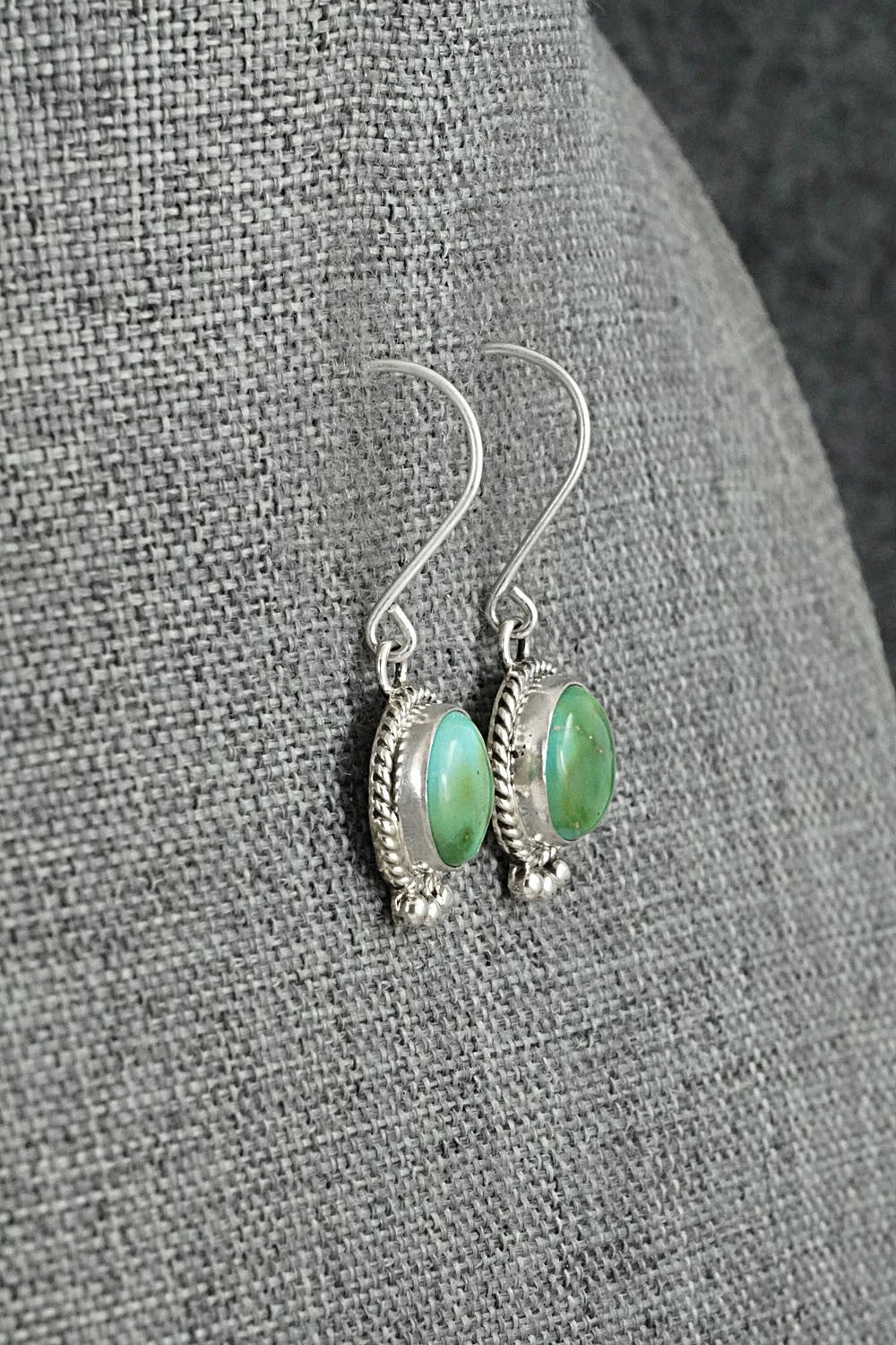 Turquoise & Sterling Silver Earrings - Eugene Gruber