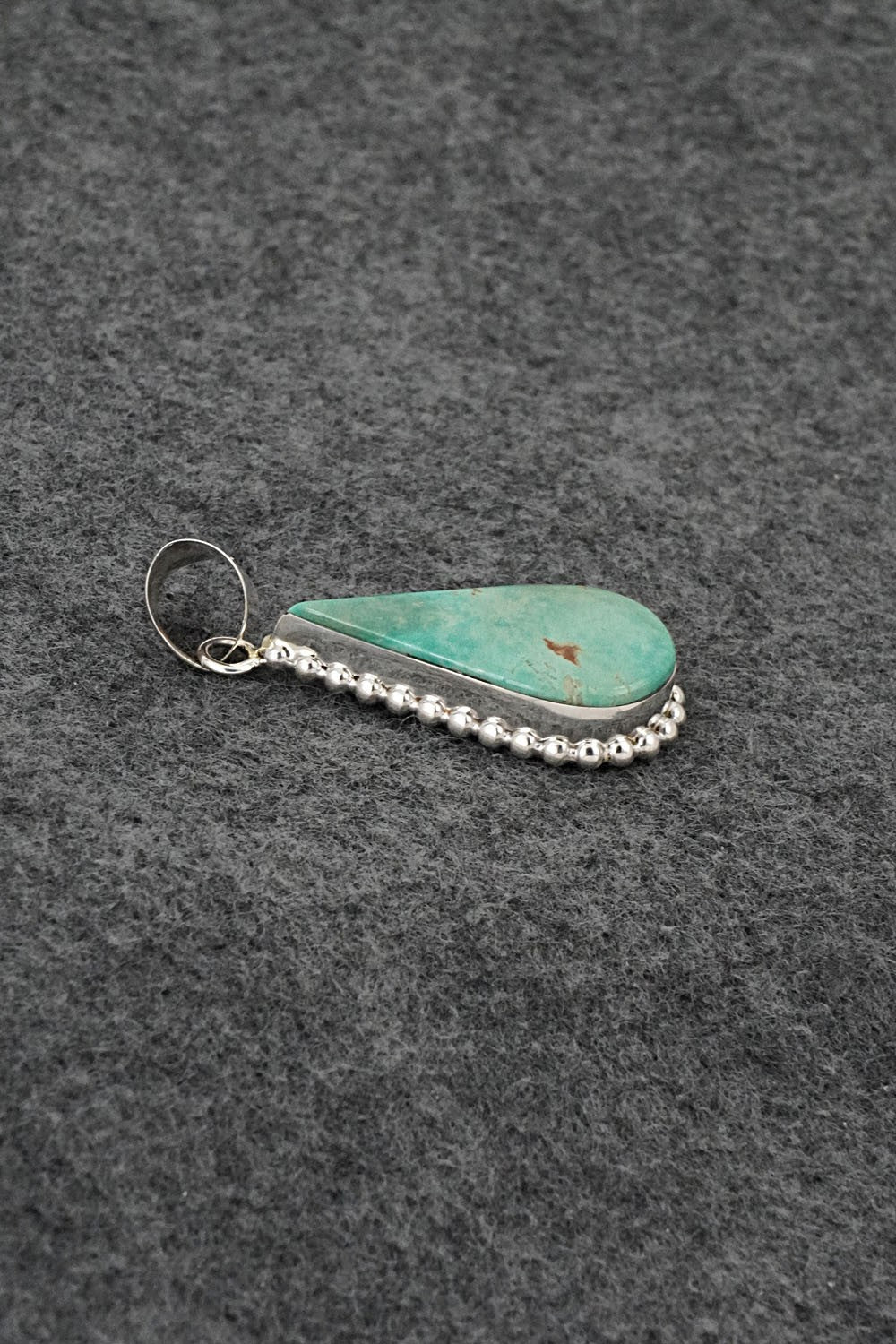 Turquoise & Sterling Silver Pendant - Larry Castillo